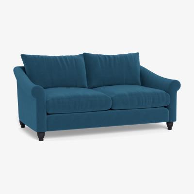 Heal's Heal's Devon 3 Seater Melton Wool Shale Walnut Stain Beech Feet - Heal's UK Furniture