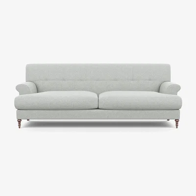 Heal's Scp Oscar 3 Seater Formal Sofa Melton Wool Limestone Walnut Feet - Heal's UK Furniture