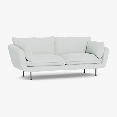 Heal's Heal's Allora 3 Seater Sofa Broad Weave Tin Brass Feet