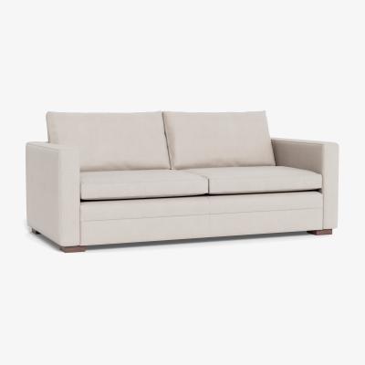 Heal's Heal's Palermo 3 Seater Sofa Siena Cotton Natural Brass/Walnut Feet - Heal's UK Furniture