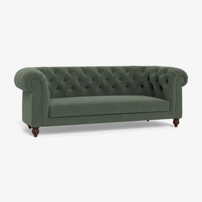 Heal's Heal's Fitzrovia 3 Seater Sofa Boucle Fern Black Painted Feet