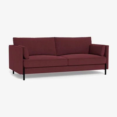 Heal's Heal's Tortona 3 Seater Sofa Smart Linen Mix Maroon