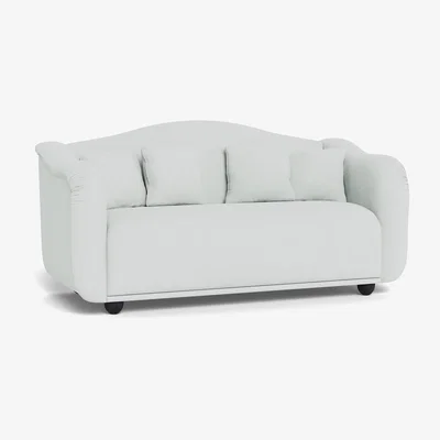 Heal's Heal's Tetbury 3 Seater Sofa Broad Weave Tin Black Beech Feet