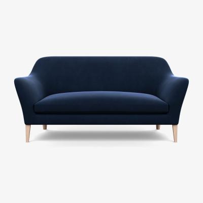 Heal's Heal's Wallis 3 Seater Sofa Smart Velvet Dusk Natural Oak Feet