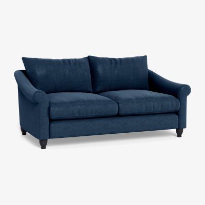 Heal's Heal's Devon 3 Seater Capelo LinenCotton Inkspot Walnut Stain Beech Feet - Heal's UK Furniture