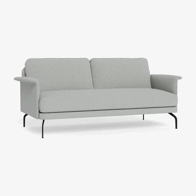 Heal's Heal's Iver 3 Seater Sofa Melton Wool Limestone Black Feet