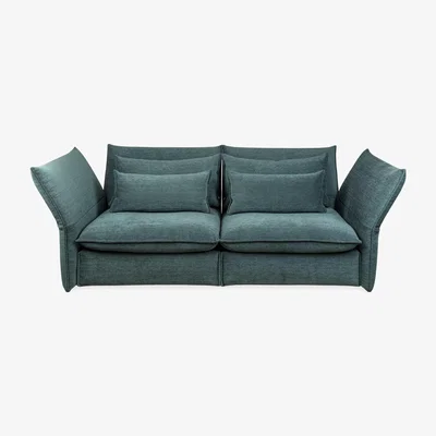 Heal's Vitra Mariposa 2.5 Seater Sofa F80 Iroko 2 Dark Blue - Heal's UK Furniture
