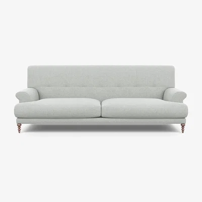 Heal's Scp Oscar 3 Seater Informal Sofa Melton Wool Limestone Walnut Feet - Heal's UK Furniture