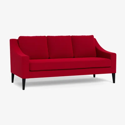 Heal's Heal's Richmond 3 Seater Sofa Melton Wool Red Oxide Natural Ash Feet