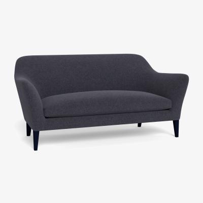 Heal's Heal's Wallis 3 Seater Sofa Texture Soot Black Oak Feet - Heal's UK Furniture