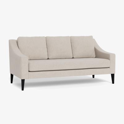 Heal's Heal's Richmond 3 Seater Sofa Texture Limestone Black Feet - Heal's UK Furniture