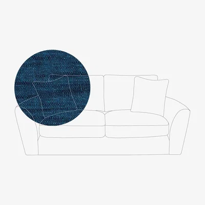 Heal's Heal's Snooze 3 Seater Sofa Broad Weave Lagoon Black Feet