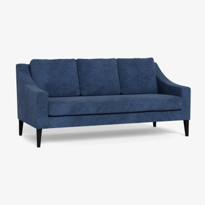 Heal's Heal's Richmond 3 Seater Sofa Broad Weave Lagoon Black Feet