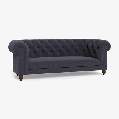 Heal's Heal's Fitzrovia 3 Seater Sofa Texture Soot Black Feet - Heal's UK Furniture