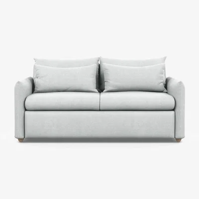 Heal's Heal's Pillow 3 Seater Sofa Smart Linen Navy Natural Oak Feet - Heal's UK Furniture