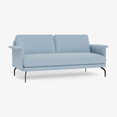 Heal's Heal's Iver 3 Seater Sofa Capelo Cotton-Linen Sea Shanty Black Feet