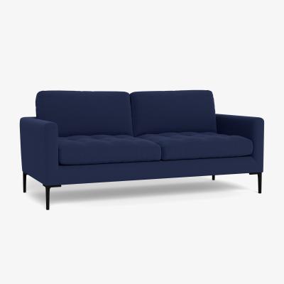 Heal's Heal's Eton 3 Seater Sofa Melton Wool New Navy Brass Feet - Heal's UK Furniture