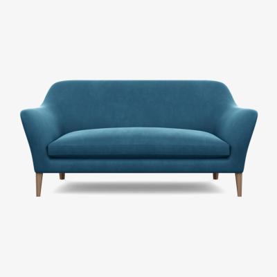 Heal's Heal's Wallis 3 Seater Sofa Velvet Midnight Walnut Feet - Heal's UK Furniture