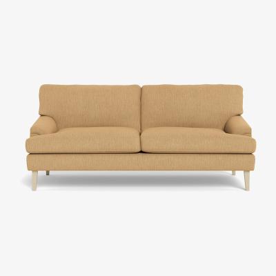 Heal's Heal's Stanton 3 Seater Sofa Smart Linen Mix Sand Natural Feet