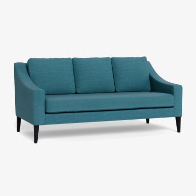 Heal's Heal's Richmond 3 Seater Sofa Brushed Cotton Cadet Tinted Ash Feet - Heal's UK Furniture