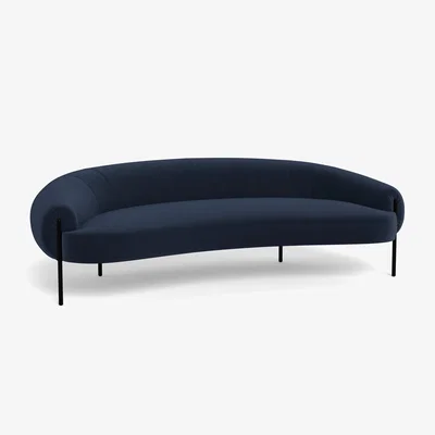 Heal's Heal's Isola 3 Seater Linea Leather White 634 Bronze Feet - Heal's UK Furniture