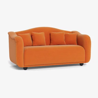 Heal's Heal's Tetbury 3 Seater Sofa Tejo Recycled Zinnia Black Beech Feet