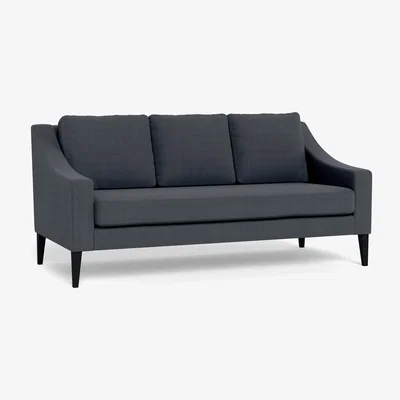 Heal's Heal's Richmond 3 Seater Sofa Linen Dark Grey Black Feet