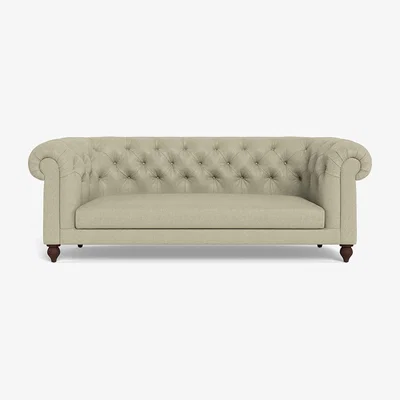 Heal's Heal's Fitzrovia 3 Seater Sofa Cotton Grain Chestnut Stain Feet