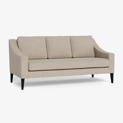Heal's Heal's Richmond 3 Seater Sofa Broad Weave Putty Black Feet - Heal's UK Furniture