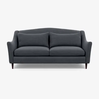 Heal's Heal's Somerset 3 Seater Sofa Velvet Midnight Dark Stain - Heal's UK Furniture
