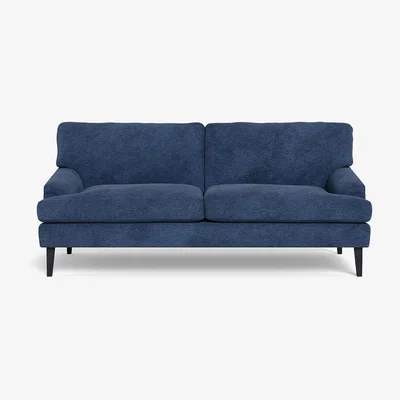 Heal's Heal's Stanton 3 Seater Sofa Broad Weave Lagoon Black Feet