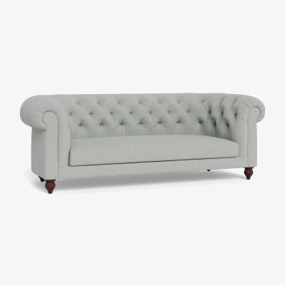 Heal's Heal's Fitzrovia 3 Seater Sofa Melton Wool Limestone Chestnut Stain Feet - Heal's UK Furniture
