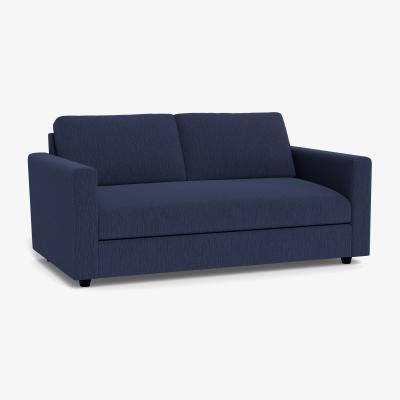 Heal's Heal's Nimbus II 3 Seater Sofa Smart Linen Mix Navy Black Feet - Heal's UK Furniture