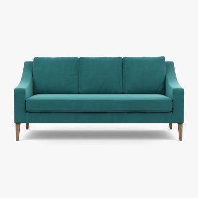 Heal's Heal's Richmond 3 Seater Sofa Smart Luxe Velvet Cognac Natural Ash Feet - Heal's UK Furniture