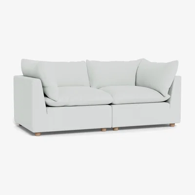 Heal's Heal's Astrid 3 Seater Sofa Broad Weave Tin Natural Beech Feet
