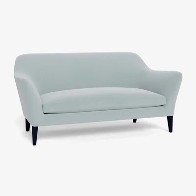 Heal's Heal's Wallis 3 Seater Sofa Brushed Cotton Mist Black Feet - Heal's UK Furniture