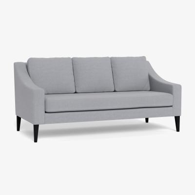 Heal's Heal's Richmond 3 Seater Sofa Brushed Cotton Pewter Black Feet - Heal's UK Furniture