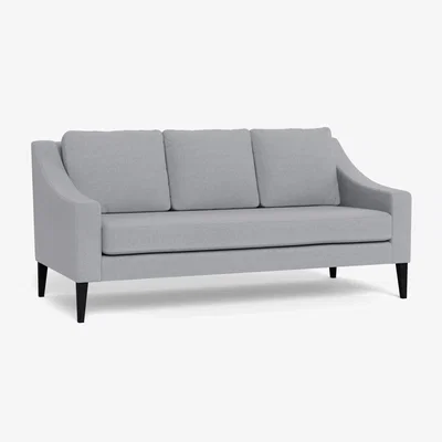 Heal's Heal's Richmond 3 Seater Sofa Brushed Cotton Pewter Black Feet - Heal's UK Furniture