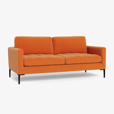 Heal's Heal's Eton 3 Seater Sofa Tejo Recycled Zinnia Brass Feet - Heal's UK Furniture