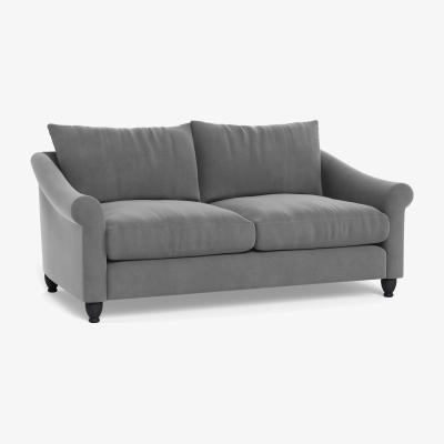 Heal's Heal's Devon 3 Seater Smart Velvet Mercury Walnut Stain Beech Feet - Heal's UK Furniture