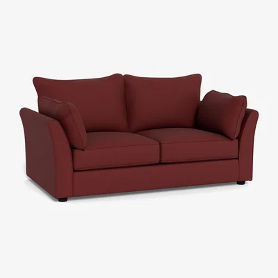 Heal's Heal's Tailor 3 Seater Sofa Capelo Linen-Cotton Etruscan Red Black Feet
