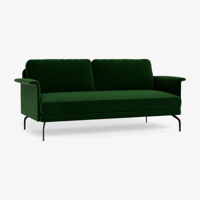 Heal's Heal's Iver 3 Seater Sofa Smart Velvet Forest Black Feet