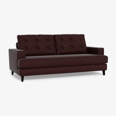 Heal's Heal's Mistral 3 Seater Sofa Smart Luxe Velvet Acorn Black Beech Feet