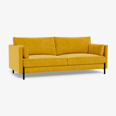 Heal's Heal's Tortona 3 Seater Sofa Smart Luxe Velvet Canary