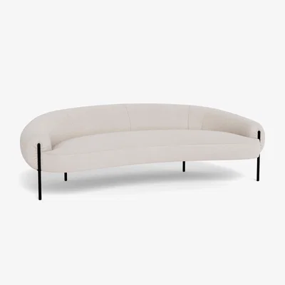Heal's Heal's Isola 3 Seater Sofa Siena Cotton Natural Black Feet - Heal's UK Furniture