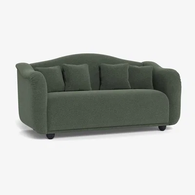 Heal's Heal's Tetbury 3 Seater Sofa Boucle Fern Black Beech Feet