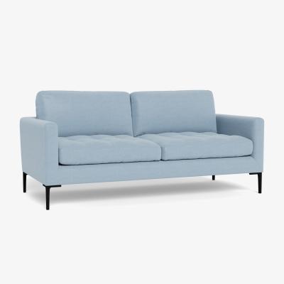 Heal's Heal's Eton 3 Seater Sofa Capelo LinenCotton Sea Shanty Brass Feet - Heal's UK Furniture