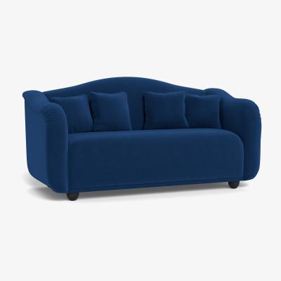 Heal's Heal's Tetbury 3 Seater Sofa Velvet Petrol Black Beech Feet