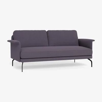 Heal's Heal's Iver 3 Seater Sofa Linen Shadow Black Feet
