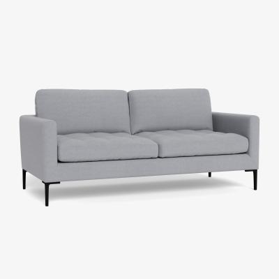 Heal's Heal's Eton 3 Seater Sofa Brushed Cotton Pewter Brass Feet - Heal's UK Furniture